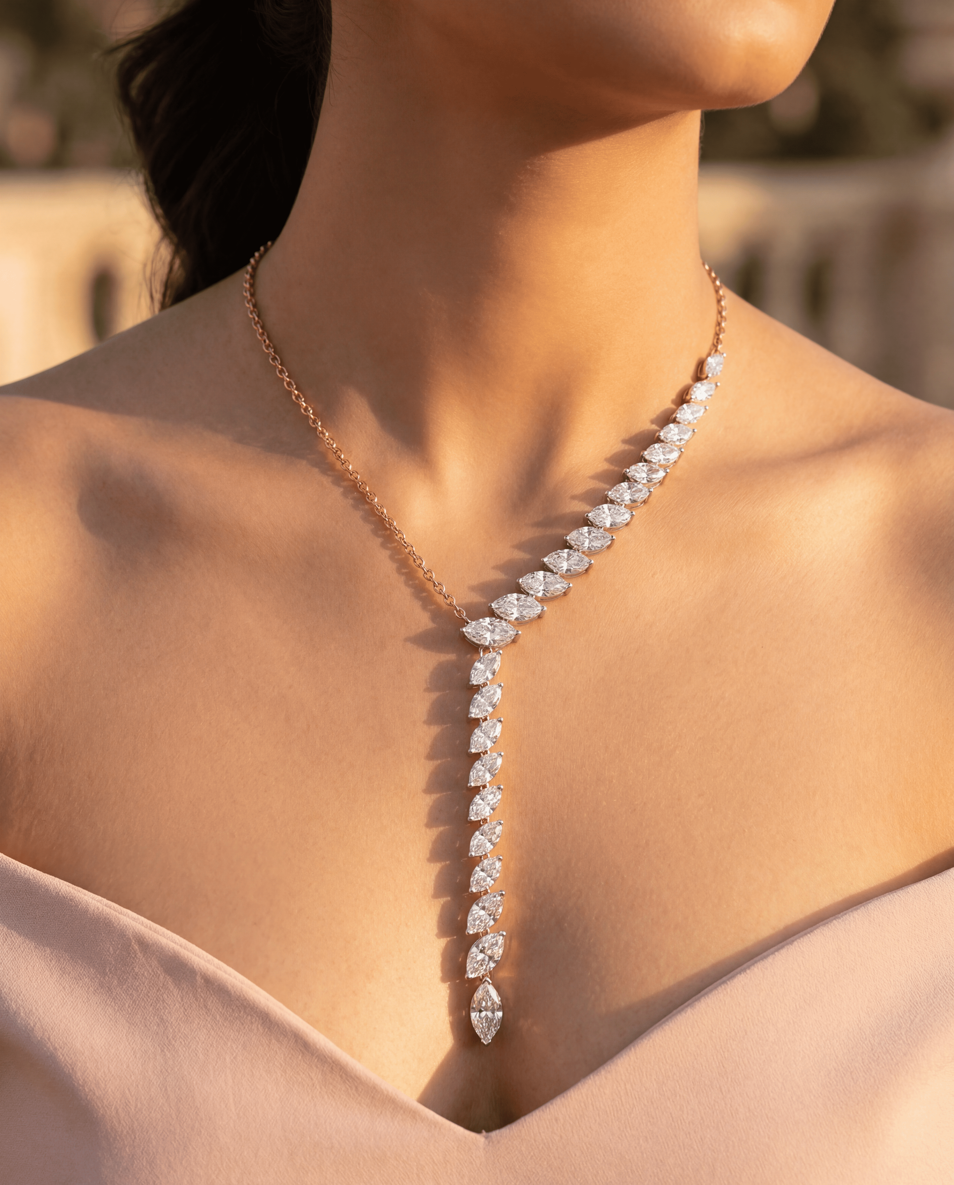 Ethereal Drop Lab Diamond Necklace