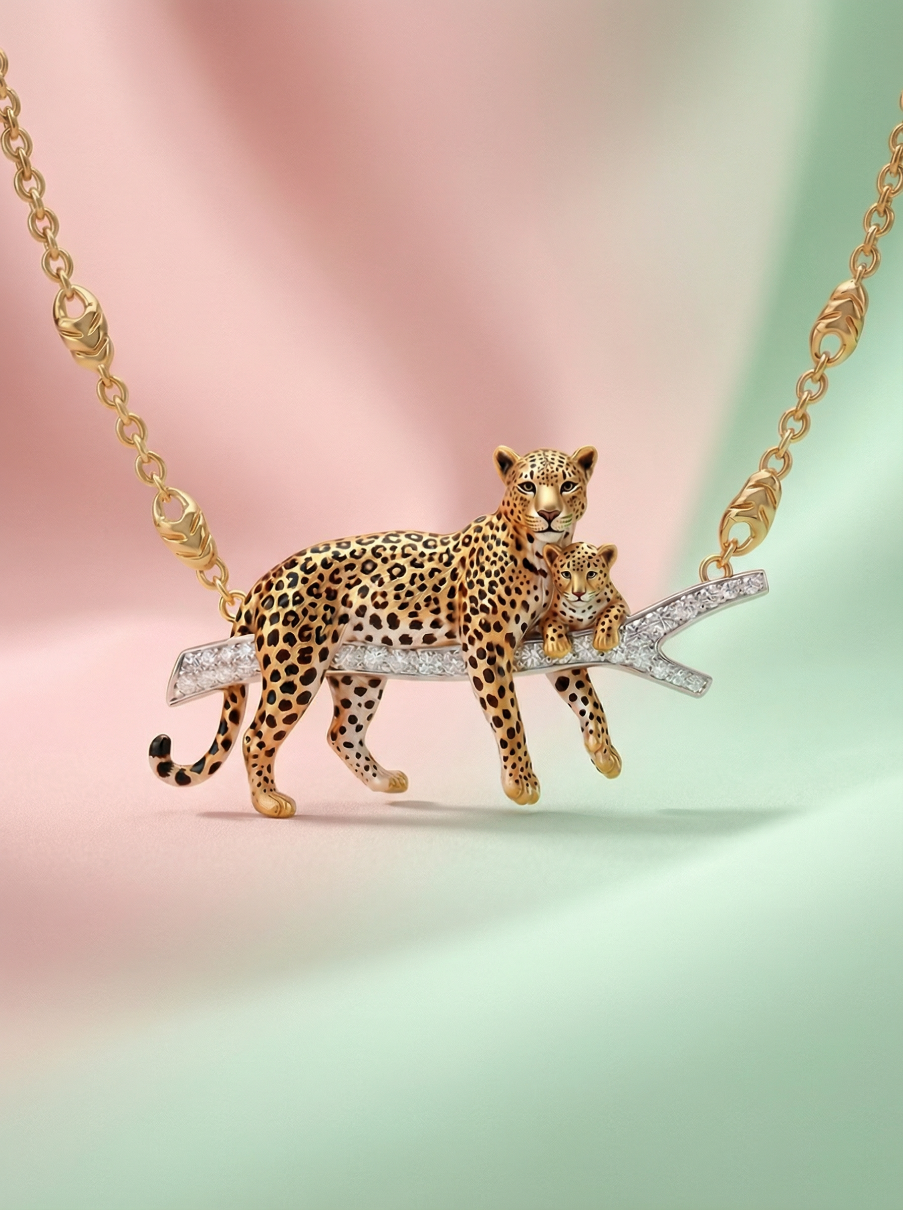 Panther Noir Lab Diamond Necklace - Fiona Diamonds - Fiona Diamonds