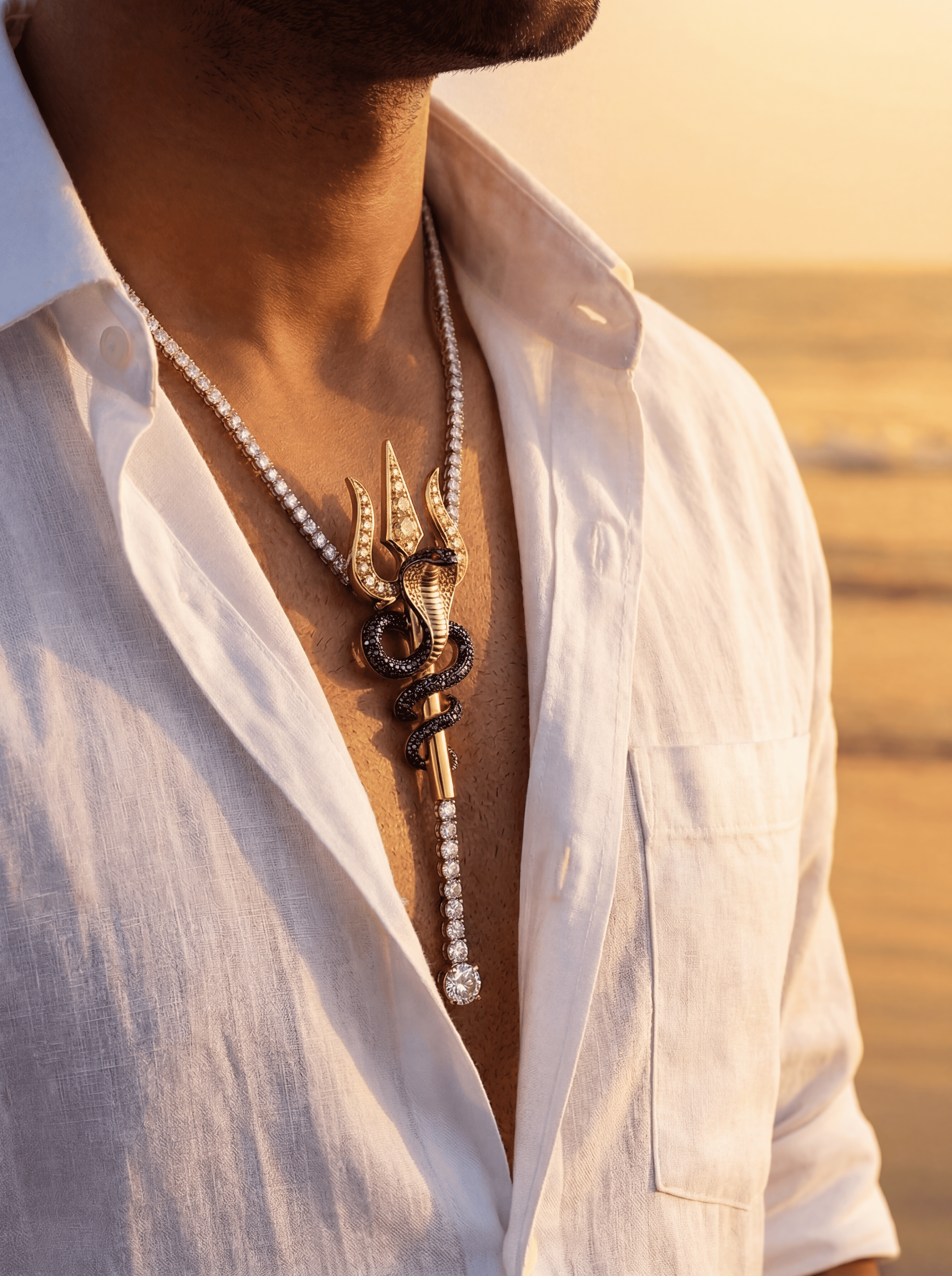 Shiva's Mark Lab Diamond Necklace