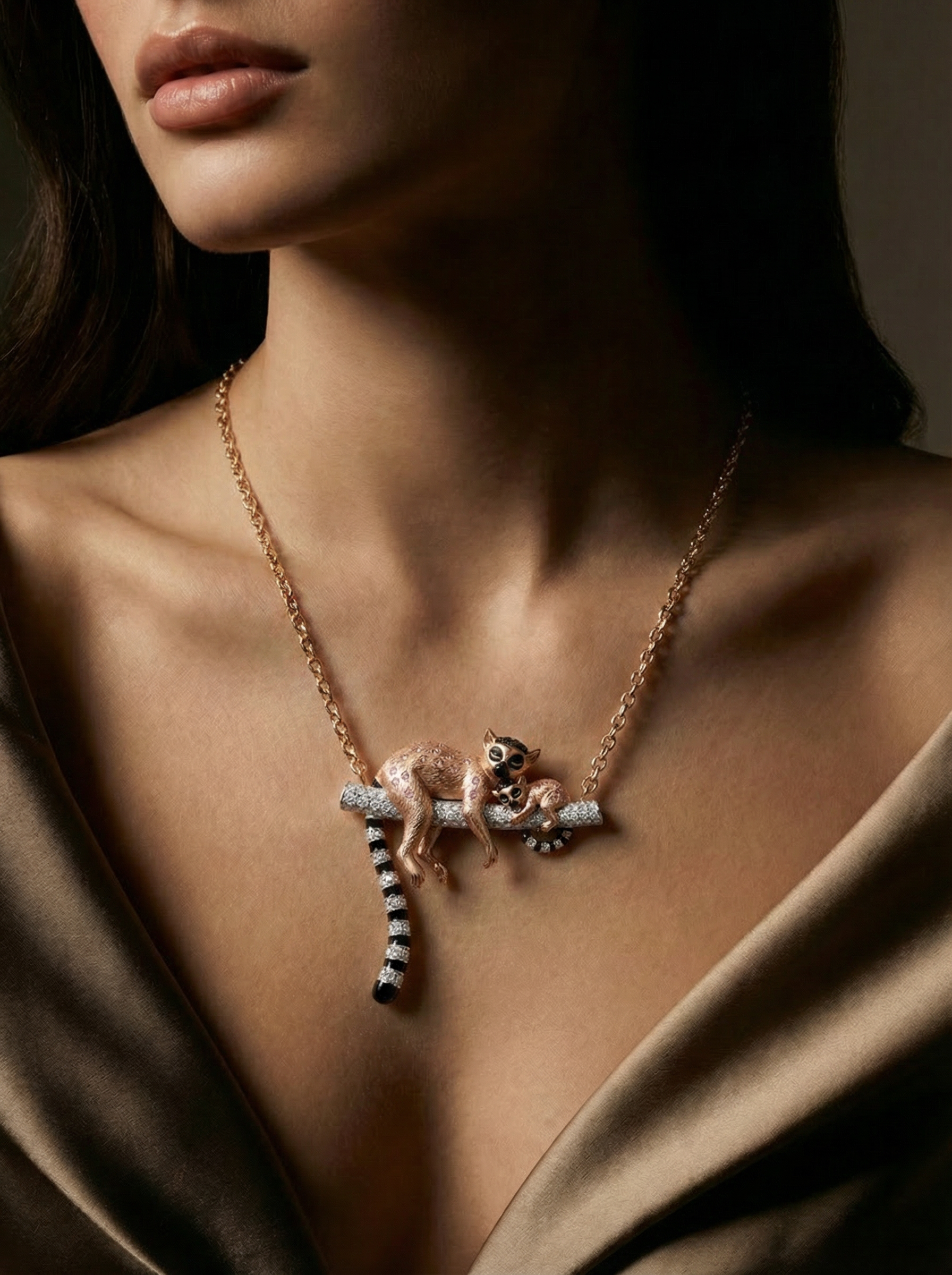 Spotted Elegance Lab Diamond Necklace