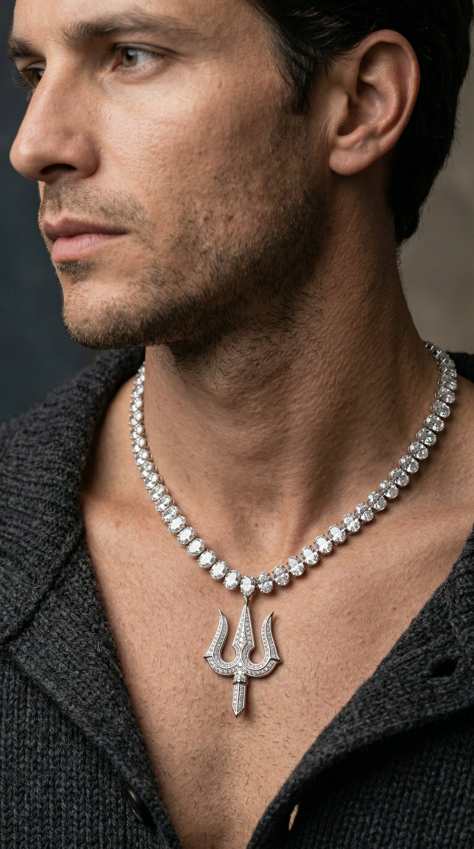 Trident Apex Lab Diamond Necklace