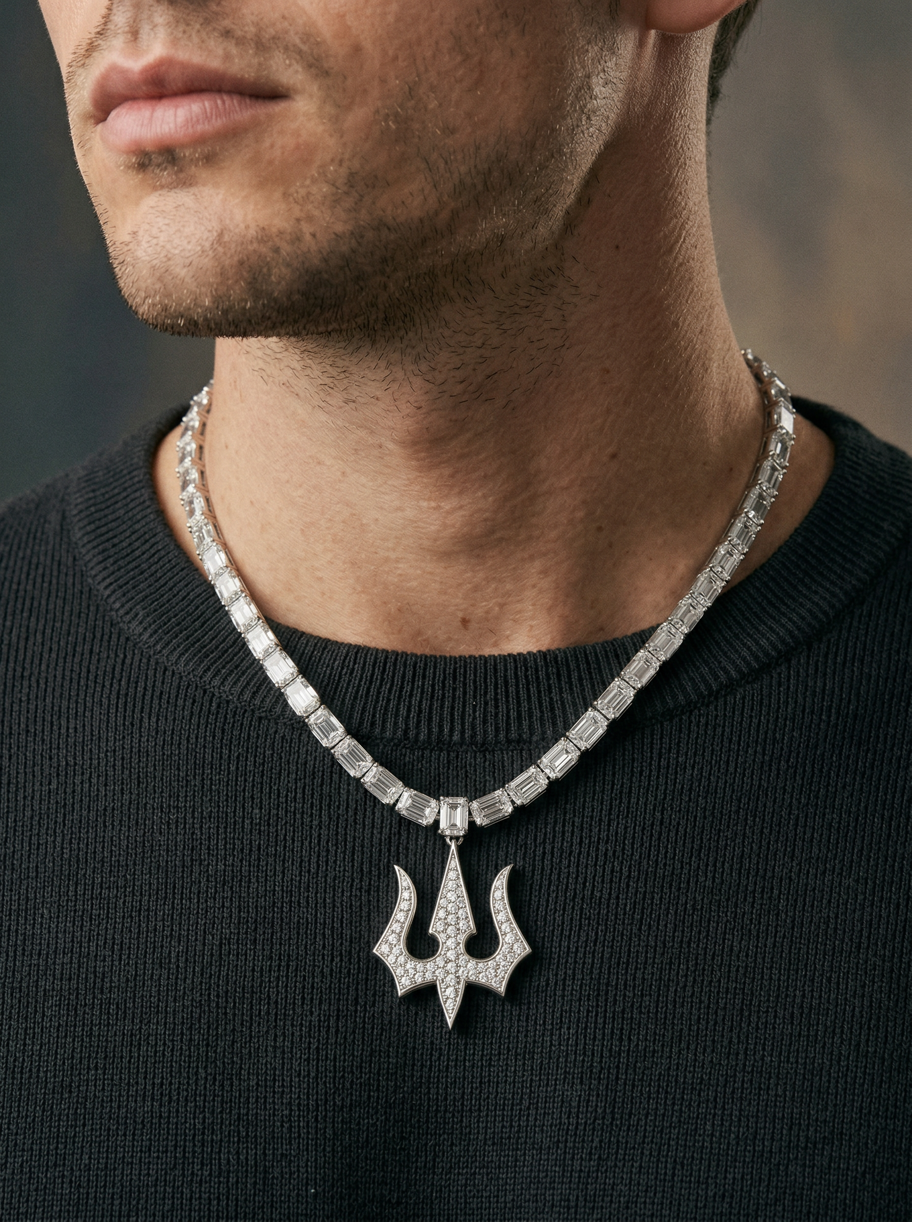 Trident Zenith Lab Diamond Necklace