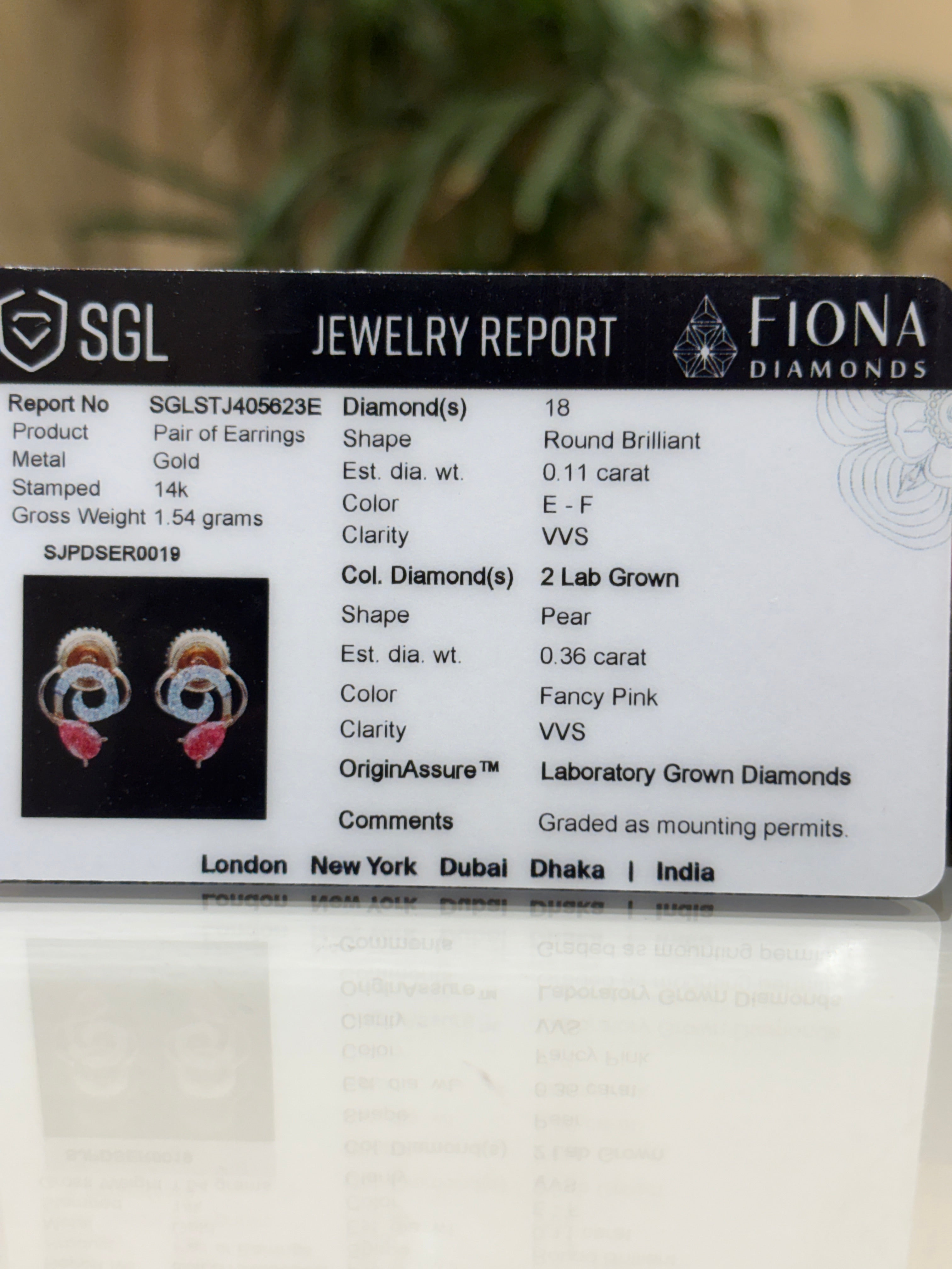 Scarlet Oath Lab Diamond Earring - Fiona Diamonds - Fiona Diamonds