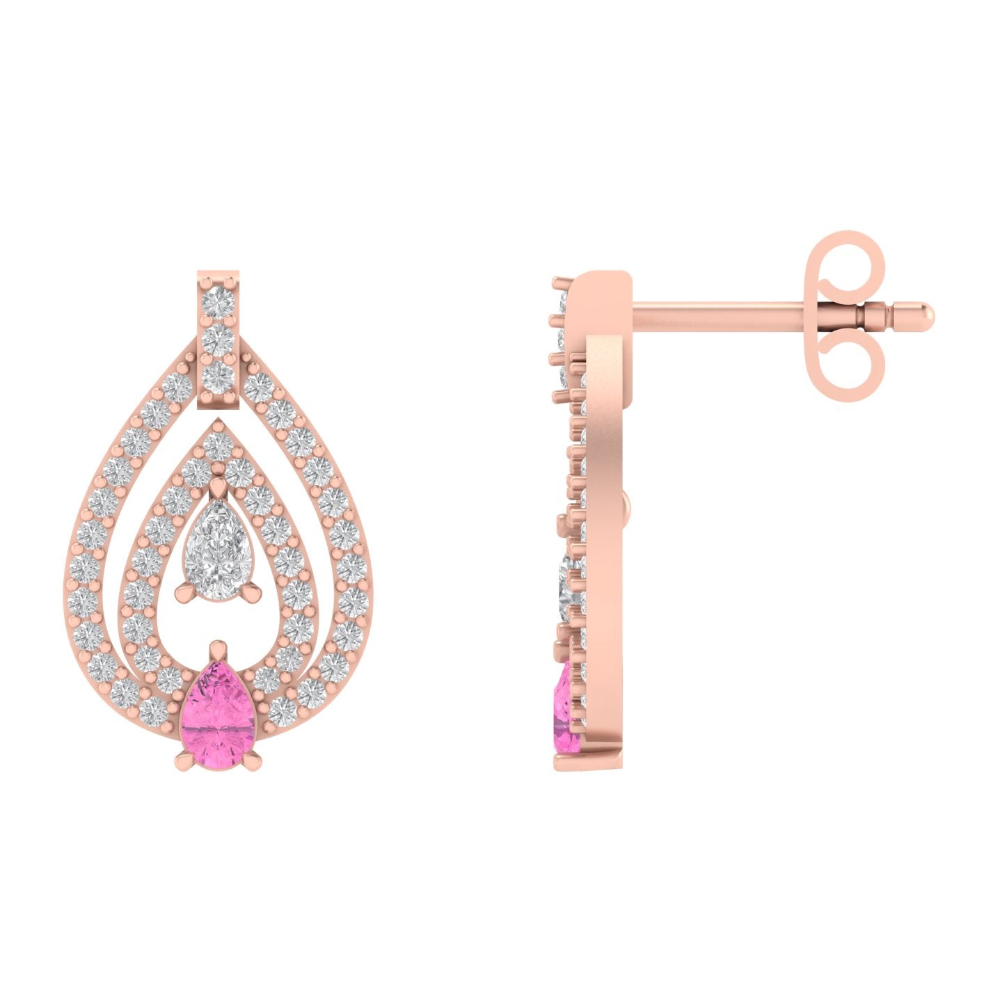 Lumora trendy lab diamond earrings design
