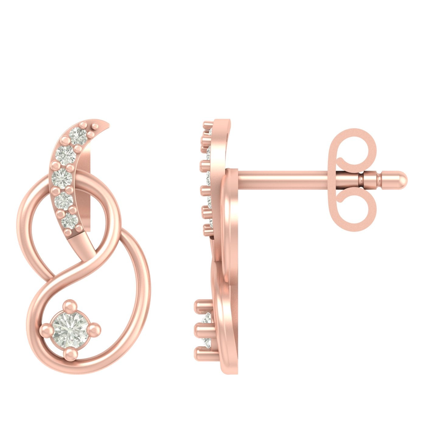 Flutura modern lab diamond earrings design