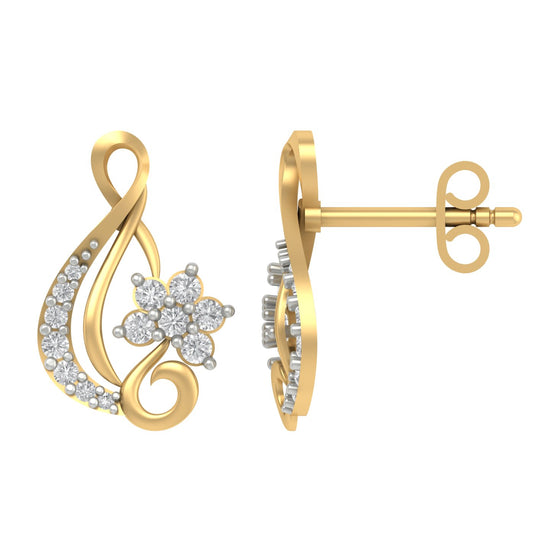 Folia trendy lab diamond earrings design