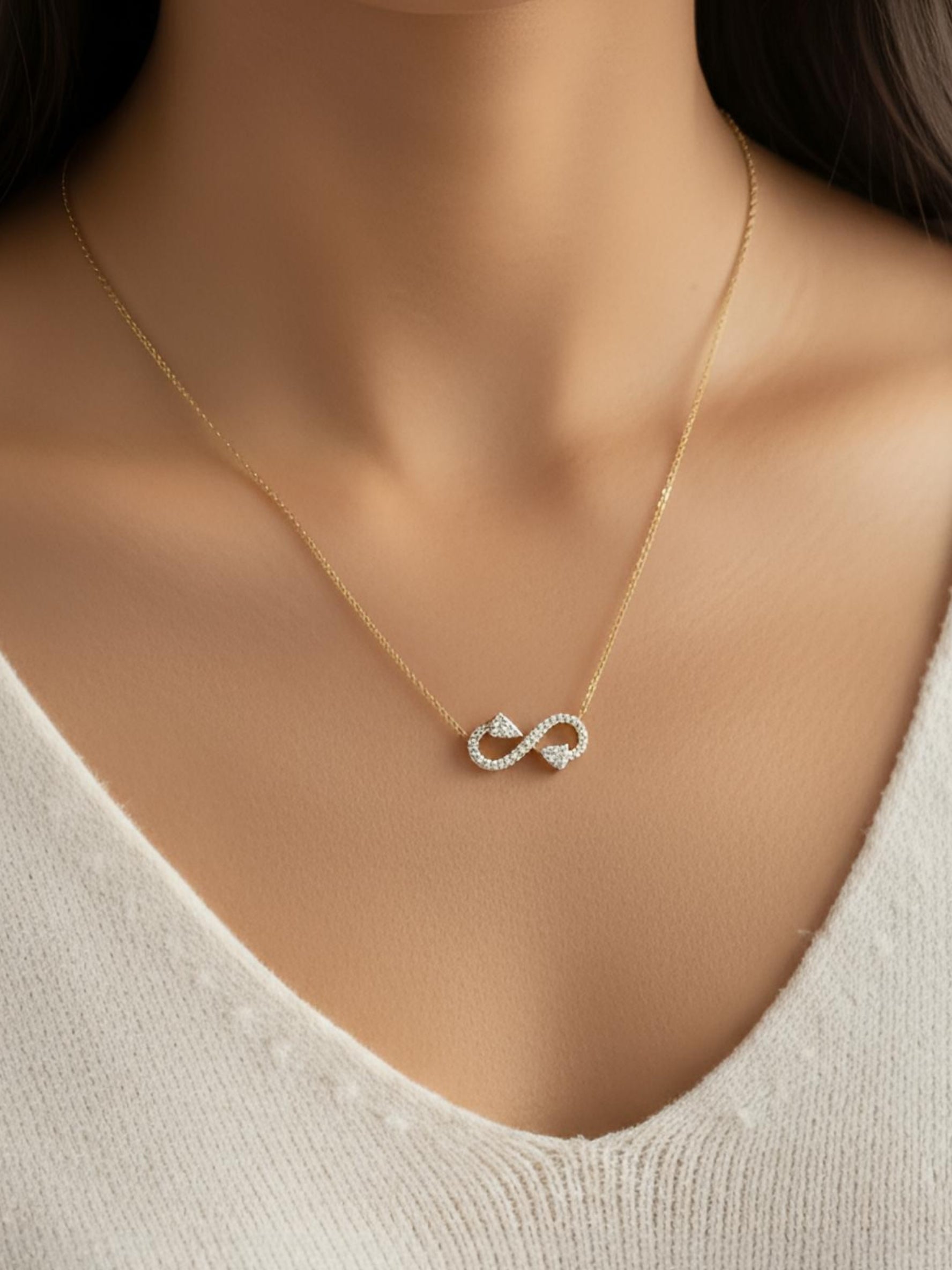 Zyphira Strand Lab Diamond Necklace