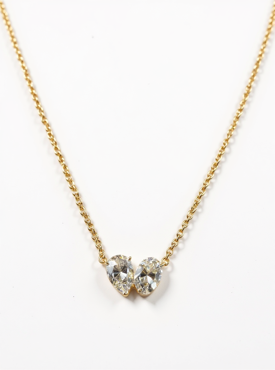 Zoey Leaf Lab Diamond Pendant