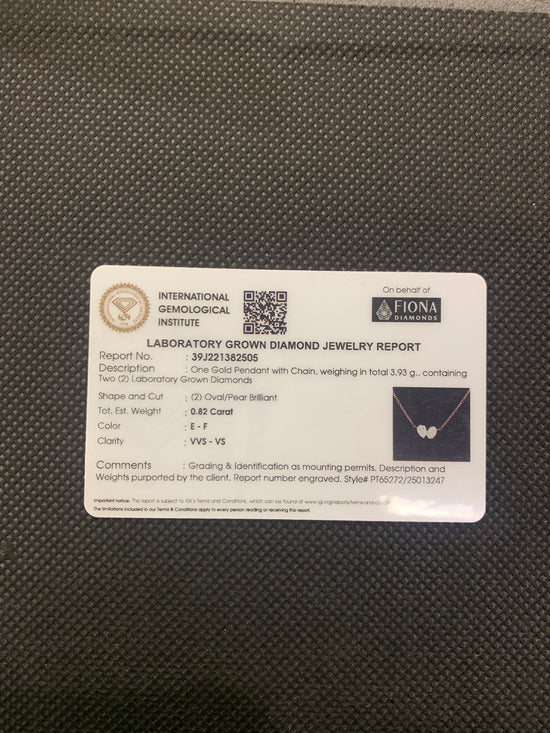 Zoey Leaf Lab Diamond Pendant