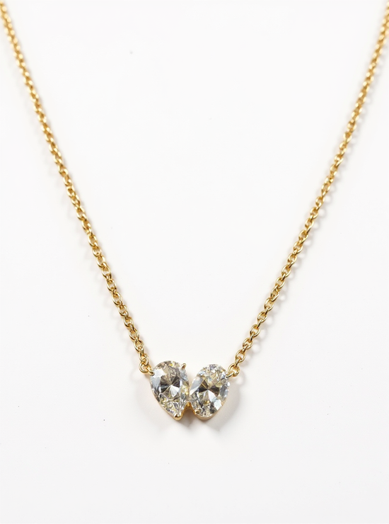 Zoey Leaf Lab Diamond Pendant