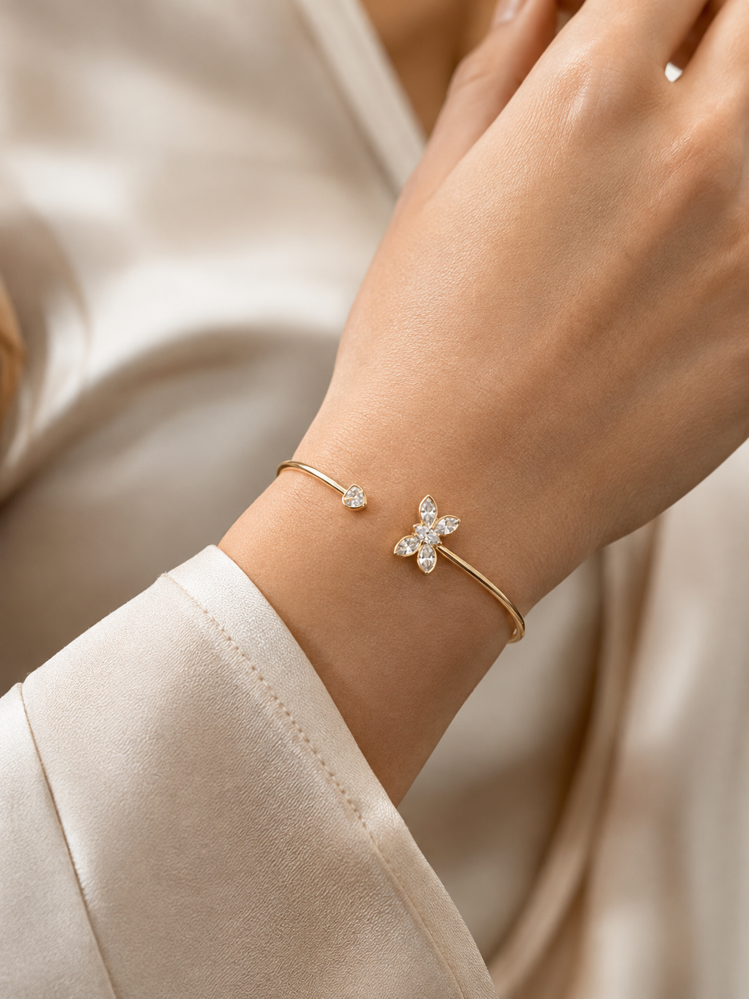 Zoraya Lab Diamond Bracelet in 18kt Gold Vermeil