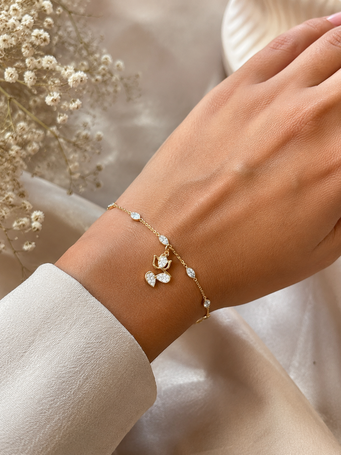 Zarene Lab Diamond Bracelet in 18kt Gold Vermeil