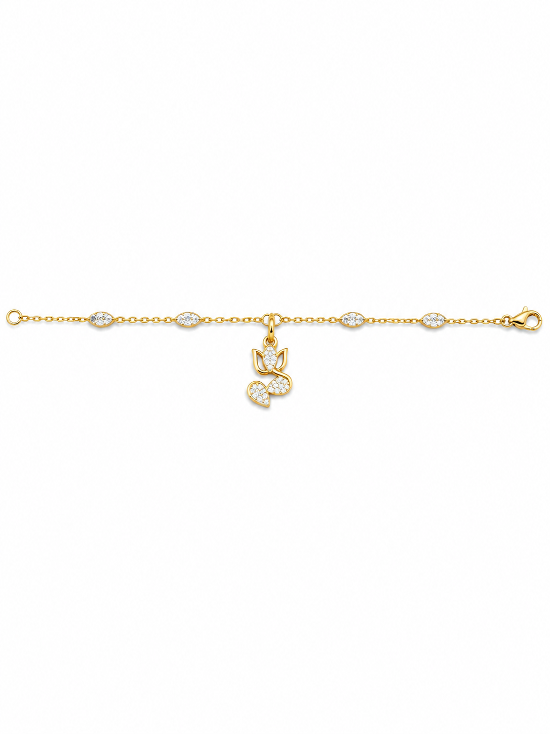 Zarene Lab Diamond Bracelet in 18kt Gold Vermeil