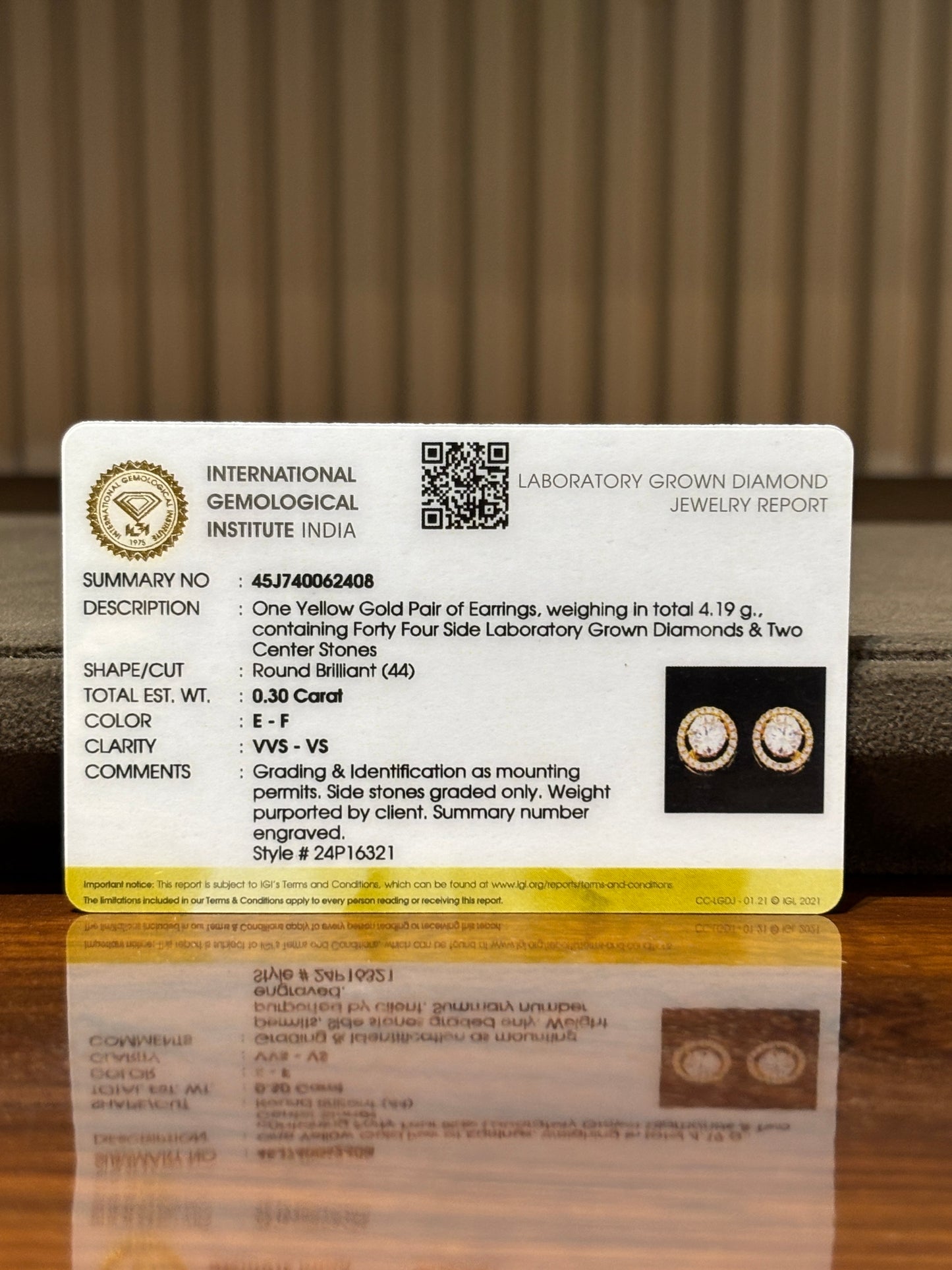 Amodini Lab Diamond Earring