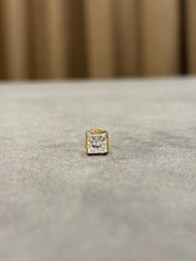 Twilight Reverie Princess Lab Diamond Classic Solitaire Stud Earrings in 18K Yellow Gold by Fiona Diamonds