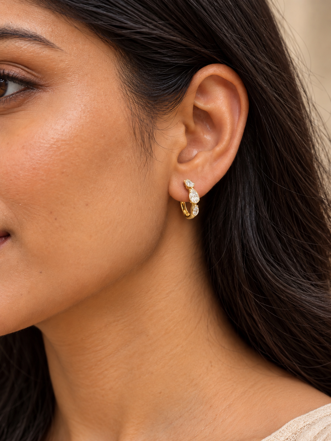 Eva Sequin Lab Diamond Earrings