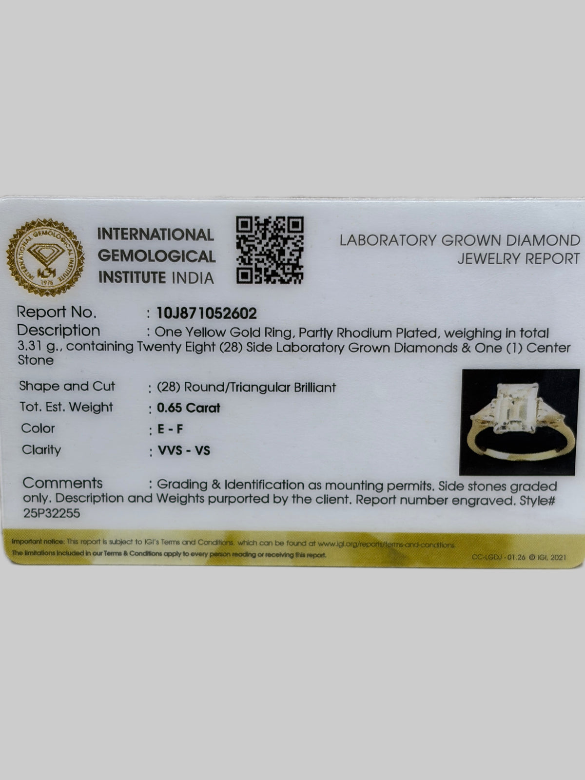 Ryveth Calorn Lab Grown Diamond Ring