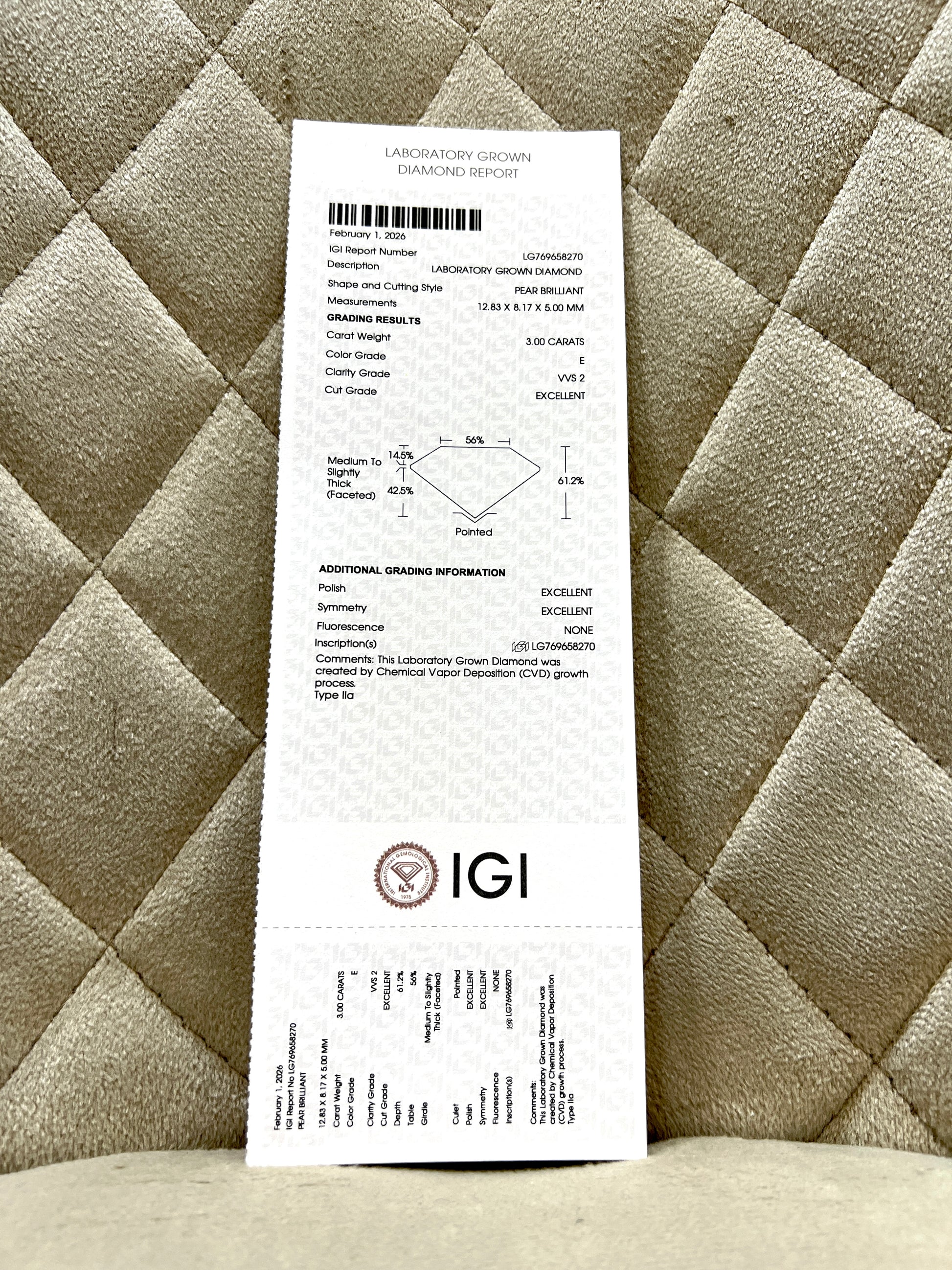 Calyssa Rayne Lab Diamond Ring