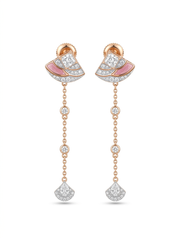 Nyx Blaze Princess Lab Diamond Drop Earrings in 14K Rose Gold by Fiona Diamonds