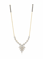 Cove Oval Oval Lab Diamond Mangalsutra in 14K Yellow Gold by Fiona Diamonds
