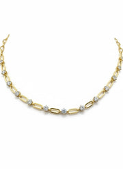 Orlissa Vire Round Lab Diamond Designer Necklace in 14K Yellow Gold by Fiona Diamonds