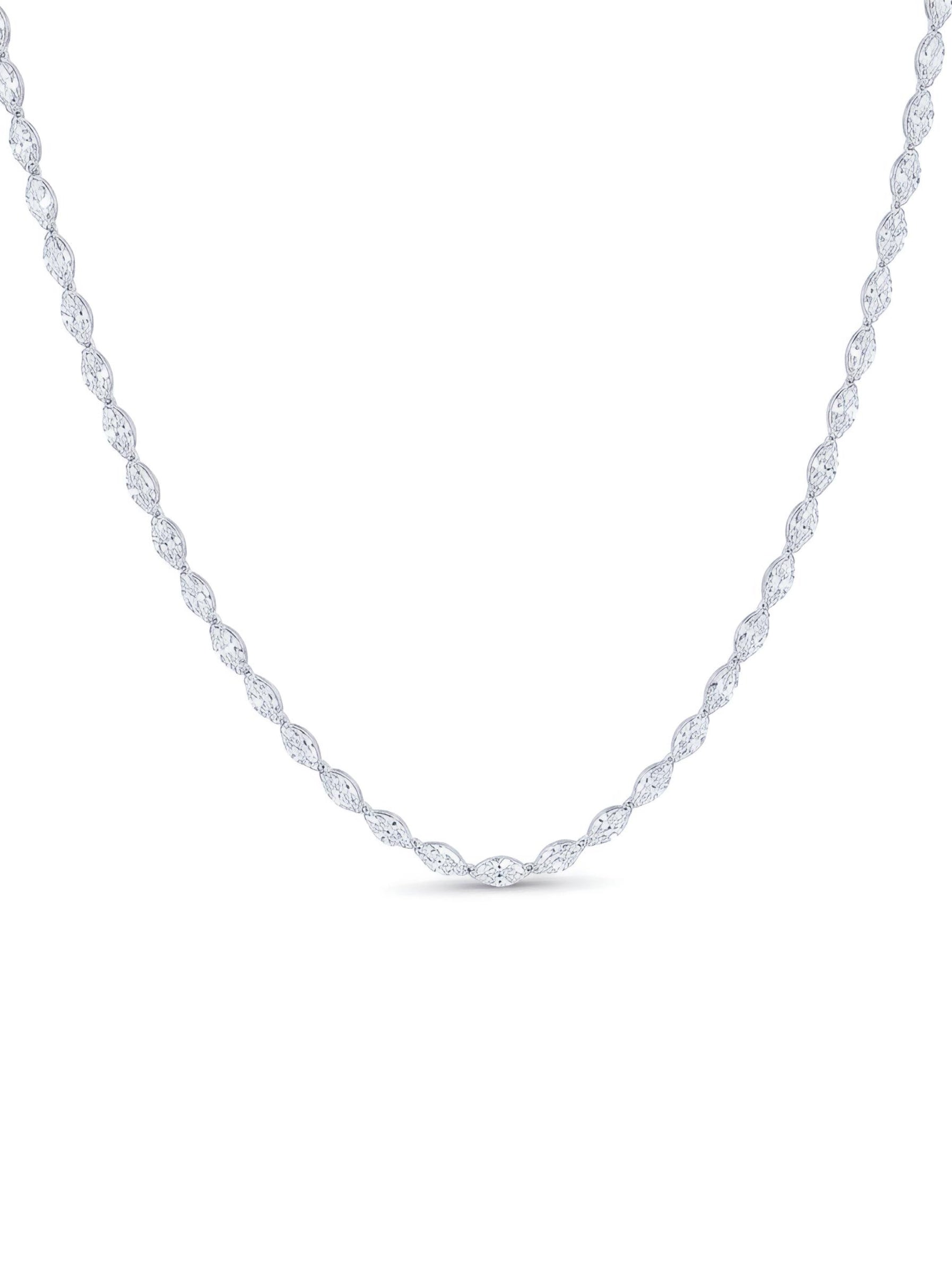 Noir Lumière Marquise Lab Diamond Tennis Necklace in 18K Yellow Gold by Fiona Diamonds