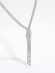 Dalia Vex Marquise Lab Diamond Designer Necklace in 14K White Gold by Fiona Diamonds