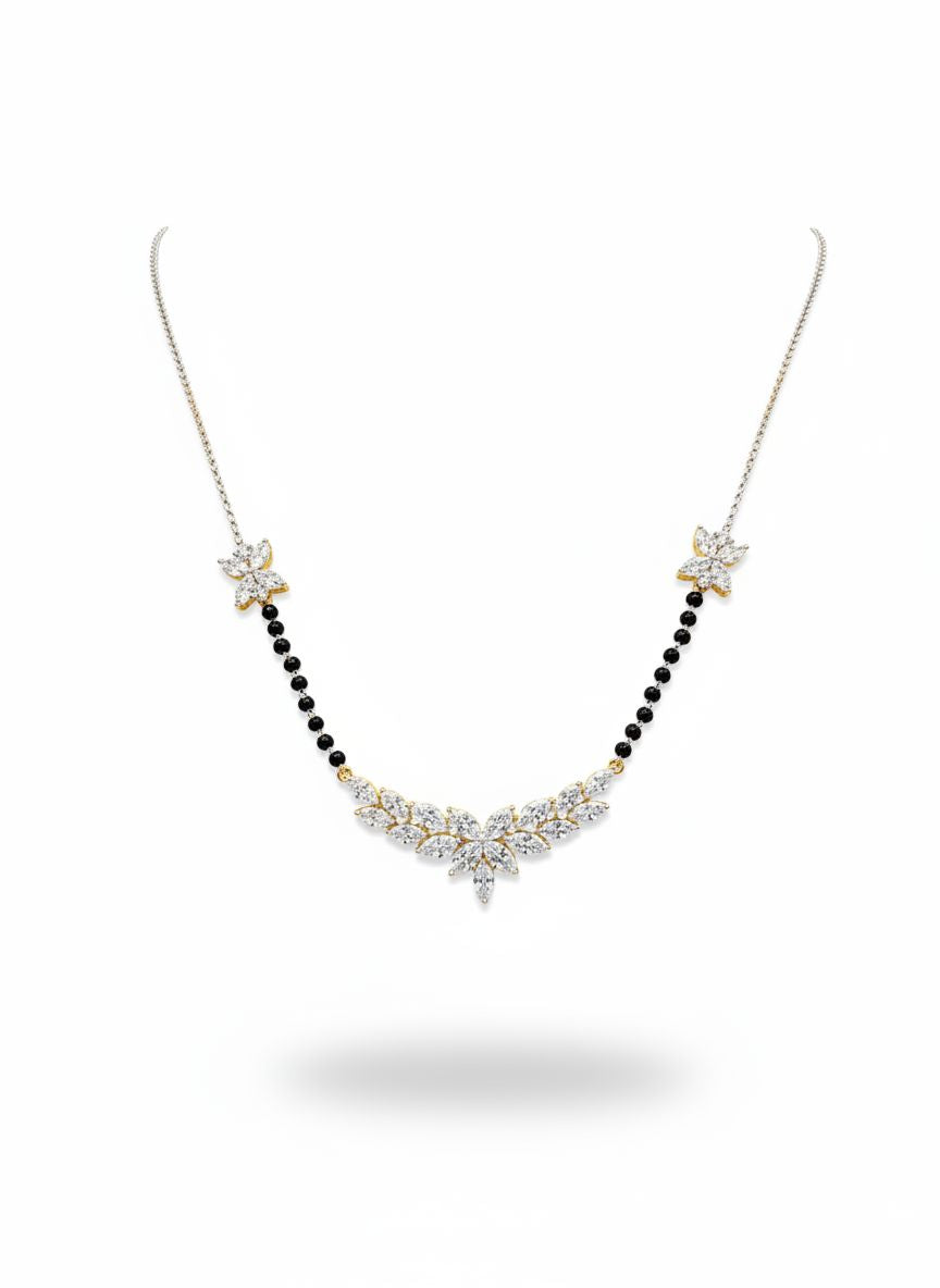 Zirelle Nova Marquise Lab Diamond Mangalsutra in 14K Rose Gold by Fiona Diamonds