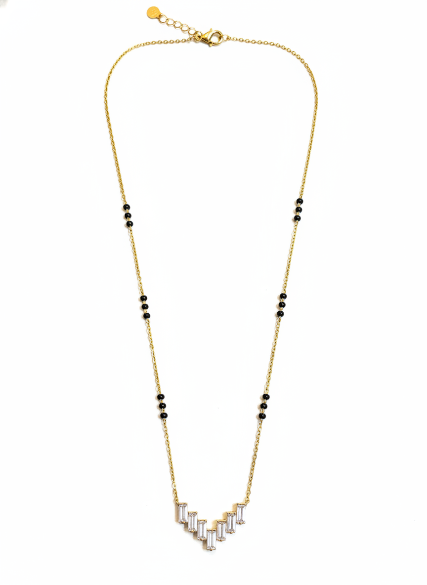 Iris Eternity Round Lab Diamond Mangalsutra in 14K Yellow Gold by Fiona Diamonds