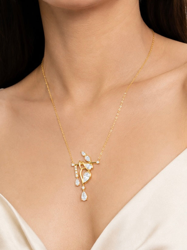 Cyrela Lab Diamond Pendant in 18kt Gold Vermeil