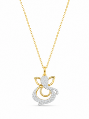 Lorvane Lab Diamond Pendant in 18kt Gold Vermeil