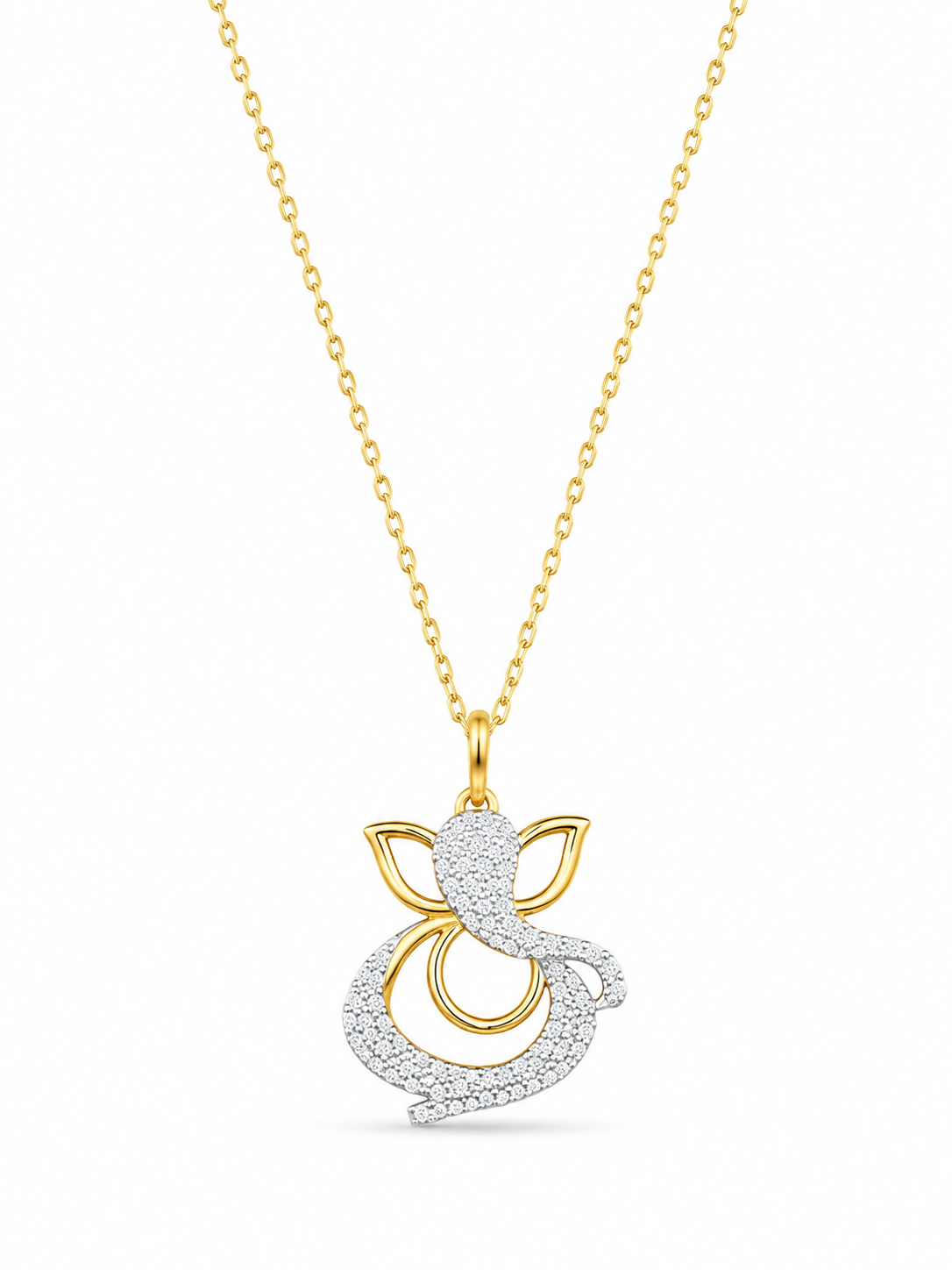 Lorvane Lab Diamond Pendant in 18kt Gold Vermeil