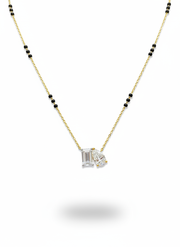 Lunessa Voss Emerald Lab Diamond Mangalsutra in 14K Yellow Gold by Fiona Diamonds