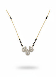 Amavera Poise Pear Lab Diamond Mangalsutra in 14K Yellow Gold by Fiona Diamonds