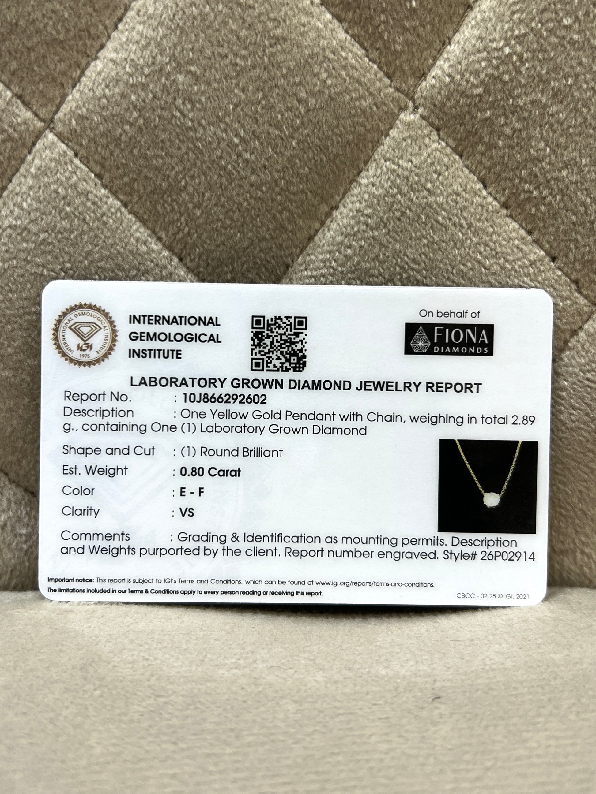 Orvessa Vane Lab Diamond Mangalsutra