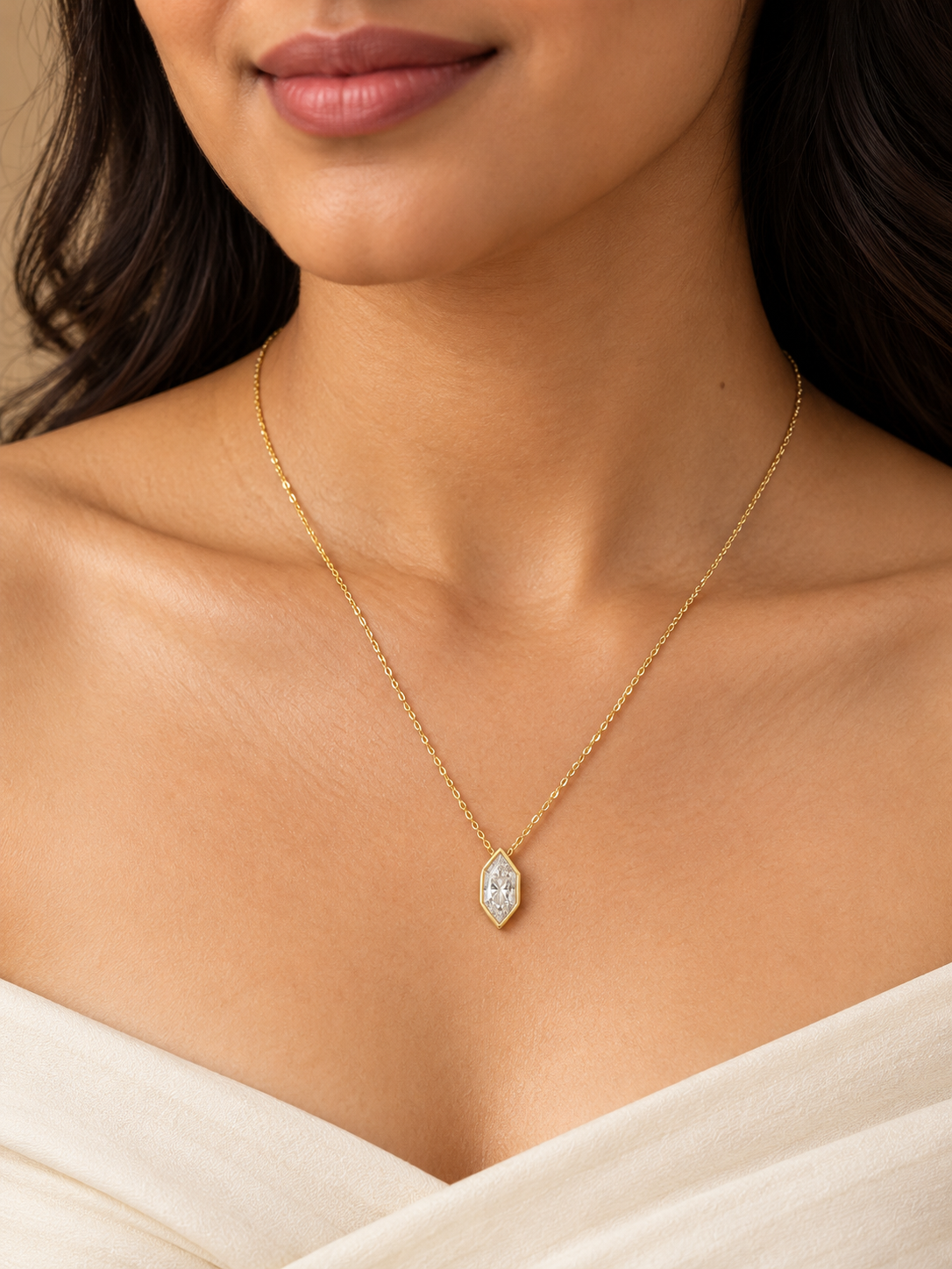 Laurel Nebula Lab Diamond Pendant