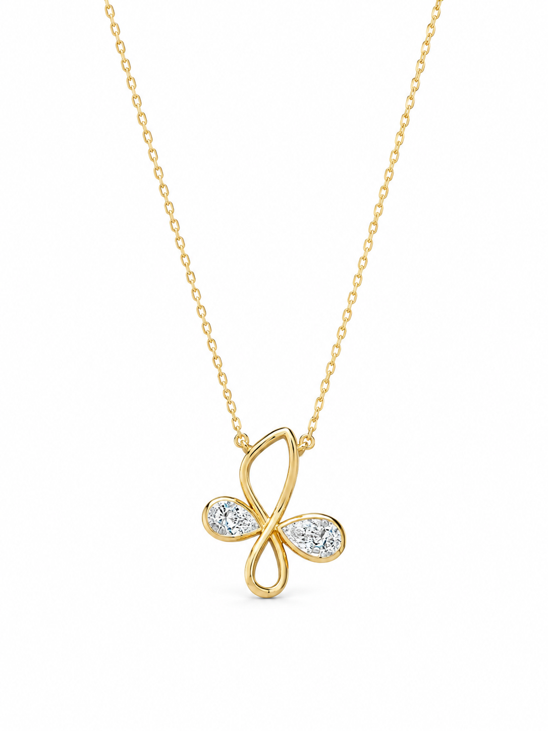 Solvane Lab Diamond Pendant in 18kt Gold Vermeil