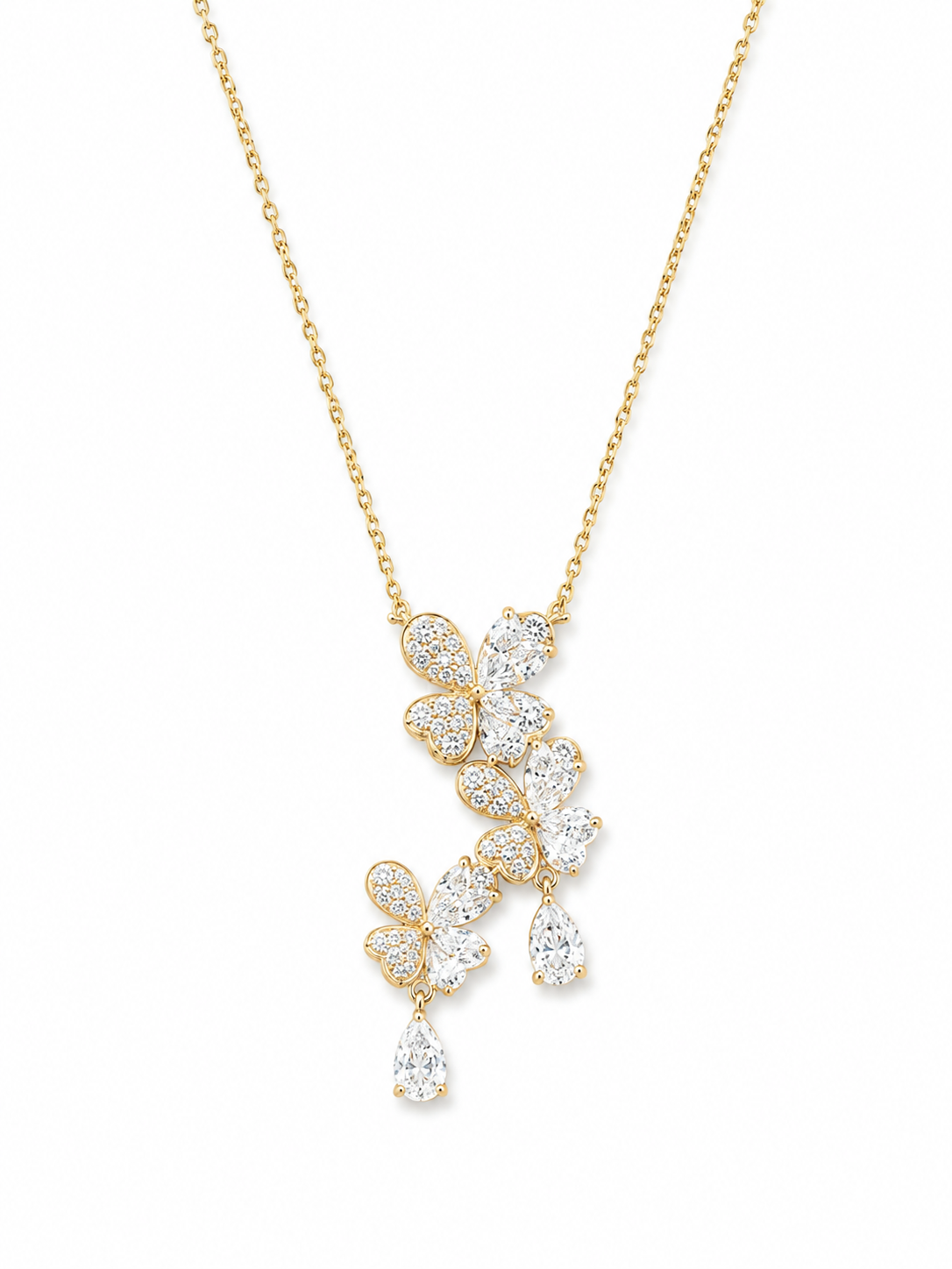 Tervane Lab Diamond Pendant in 18kt Gold Vermeil