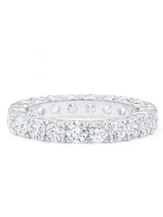 Full Round Lab Diamond Eternity Ring in 14K White Gold by Fiona Diamonds