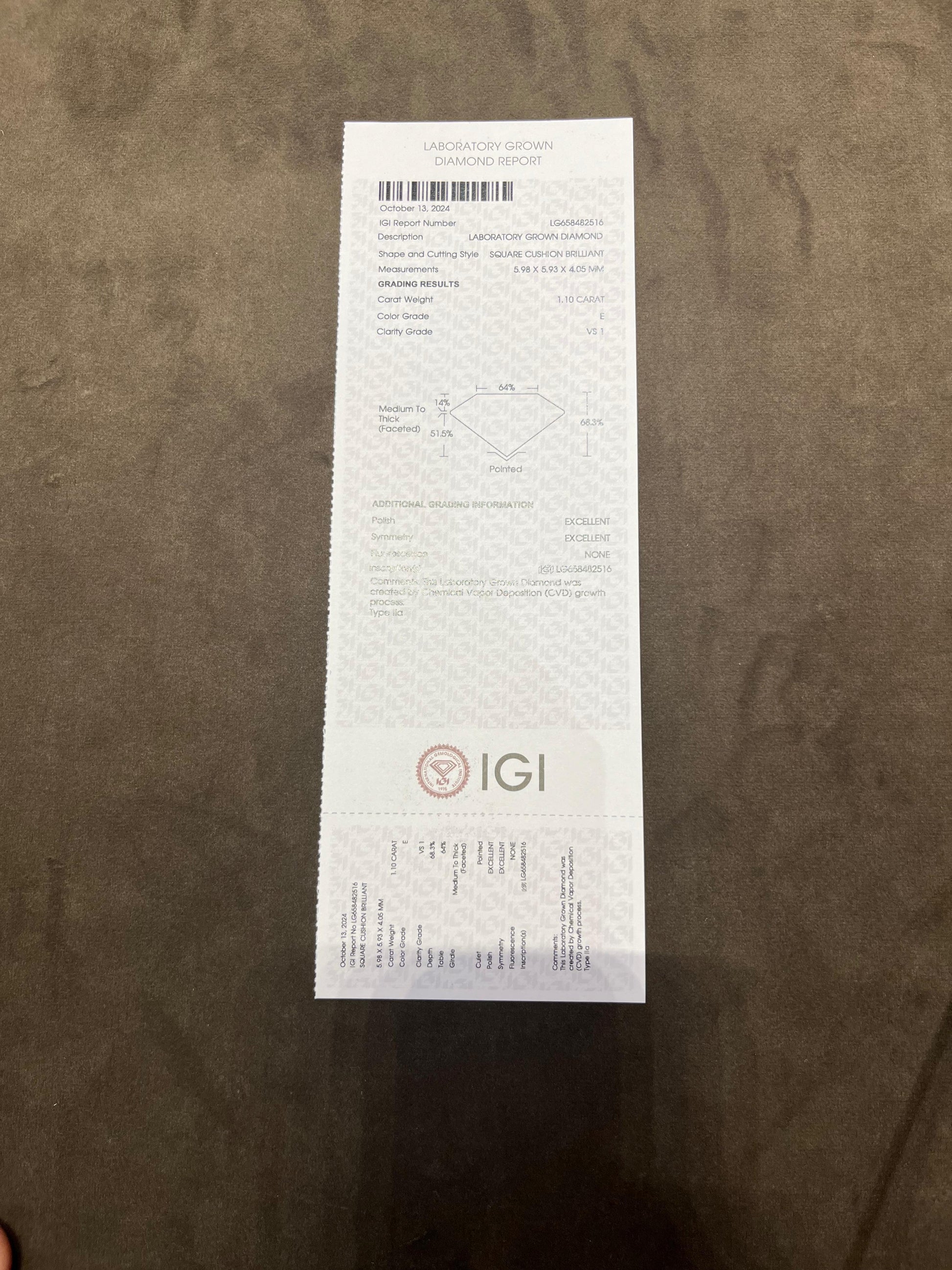 Eirenya 1.1ct Lab Diamond Ring – Sleek Sophistication - Fiona Diamonds - Fiona Diamonds