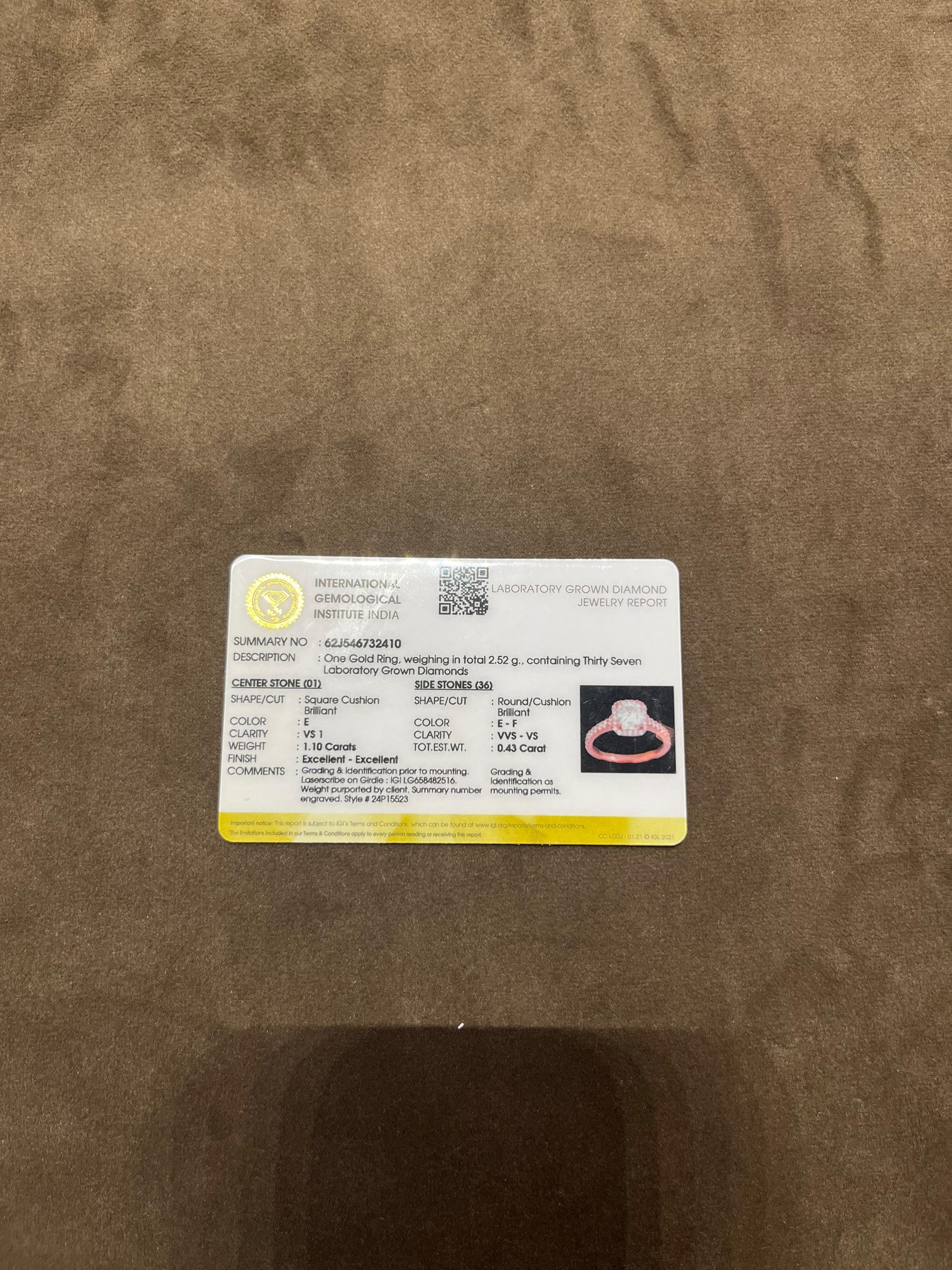 Eirenya 1.1ct Lab Diamond Ring – Sleek Sophistication - Fiona Diamonds - Fiona Diamonds