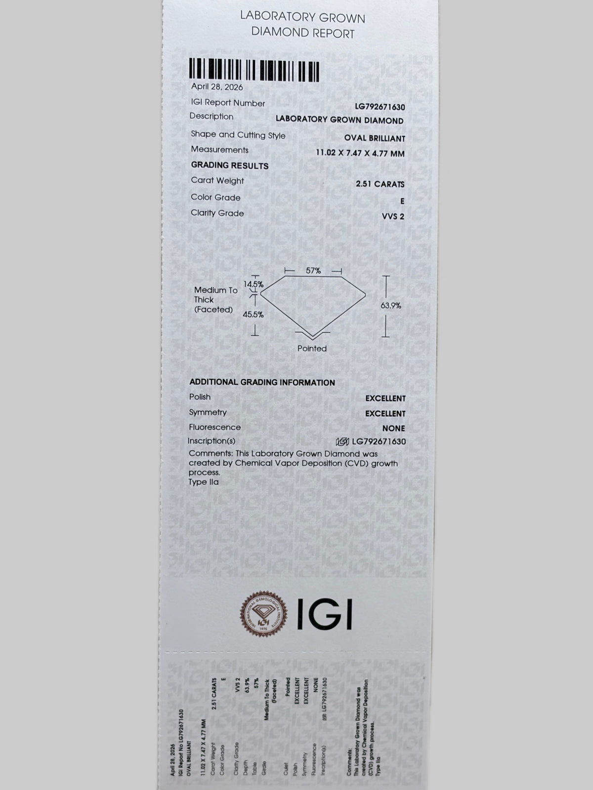 Korith Elvan Lab Grown Diamond Ring