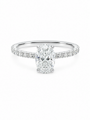 Ravine Lab Diamond Solitaire With Side Stones Ring