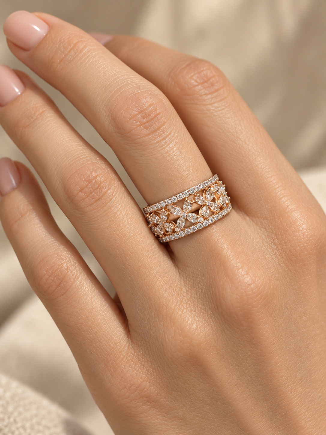 Estimada Lab Grown Diamond Designer Ring - Esteemed Elegance