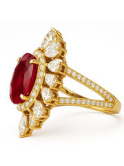 Adelune Round Lab Diamond Cocktail Ring in 18K Yellow Gold by Fiona Diamonds