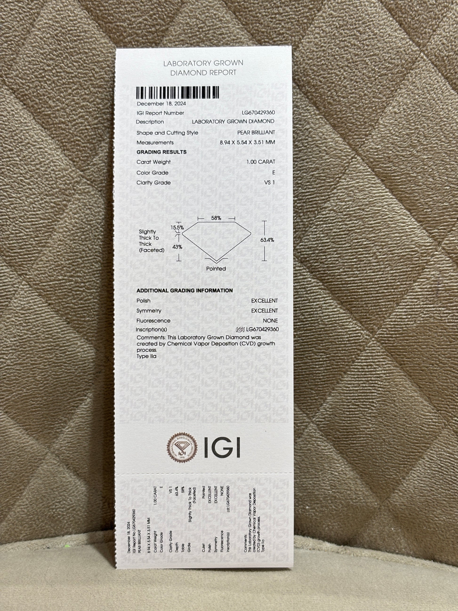 Elvoria Vibe Lab Diamond Ring