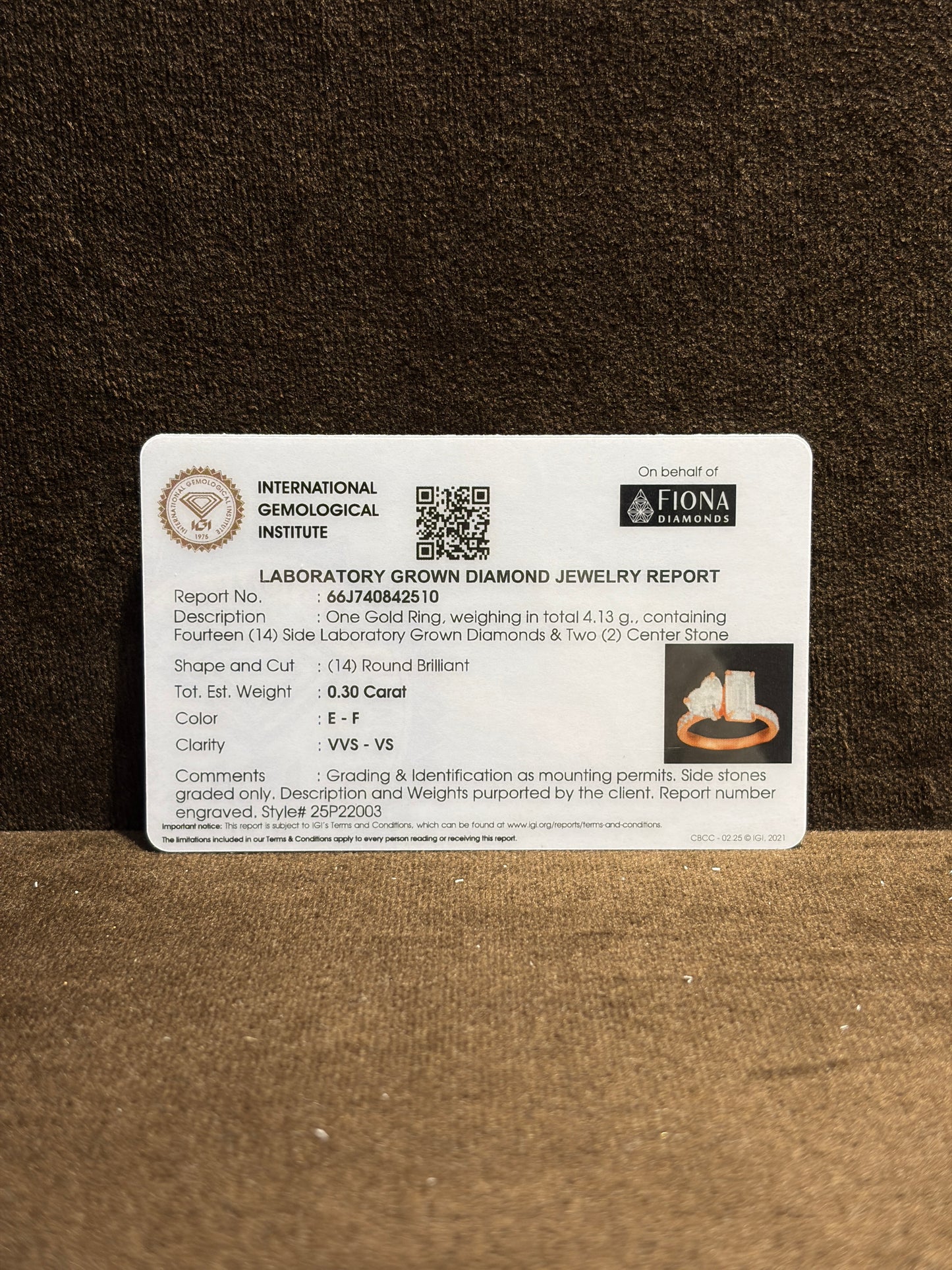 Wild Promise Lab Diamond Ring