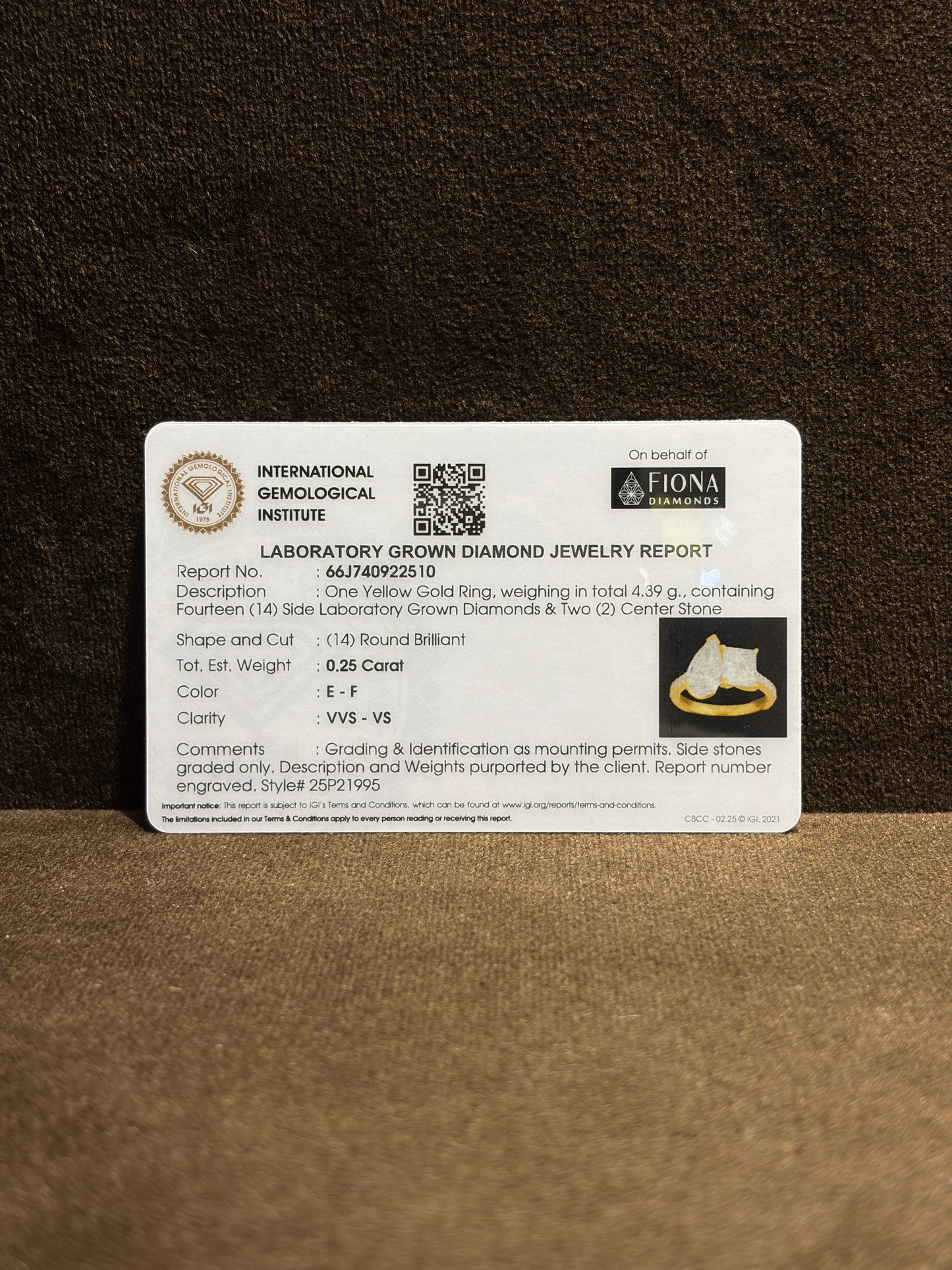 Dusk Horizon Lab Diamond Ring