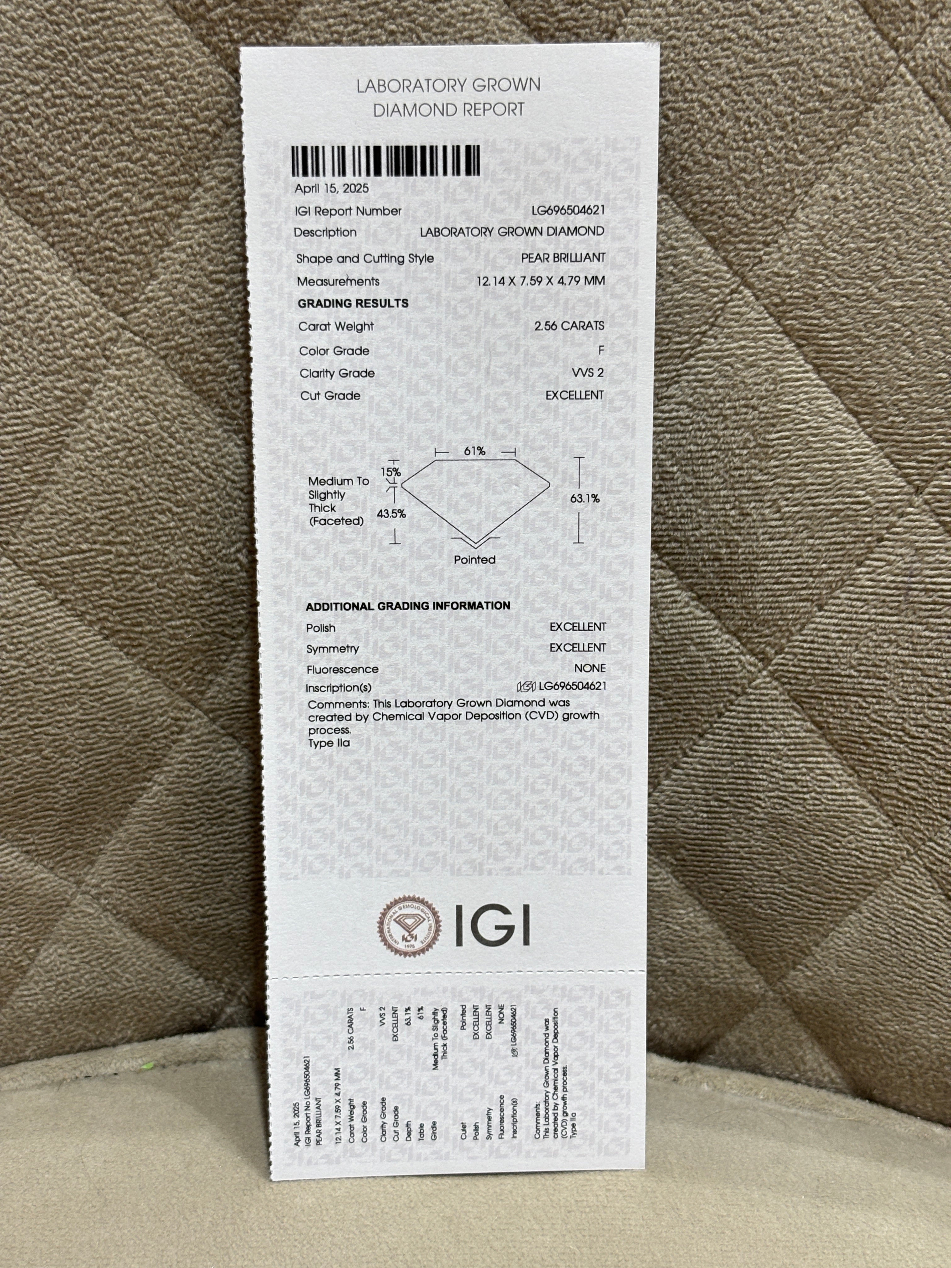 Lumière Divine Lab Diamond Ring