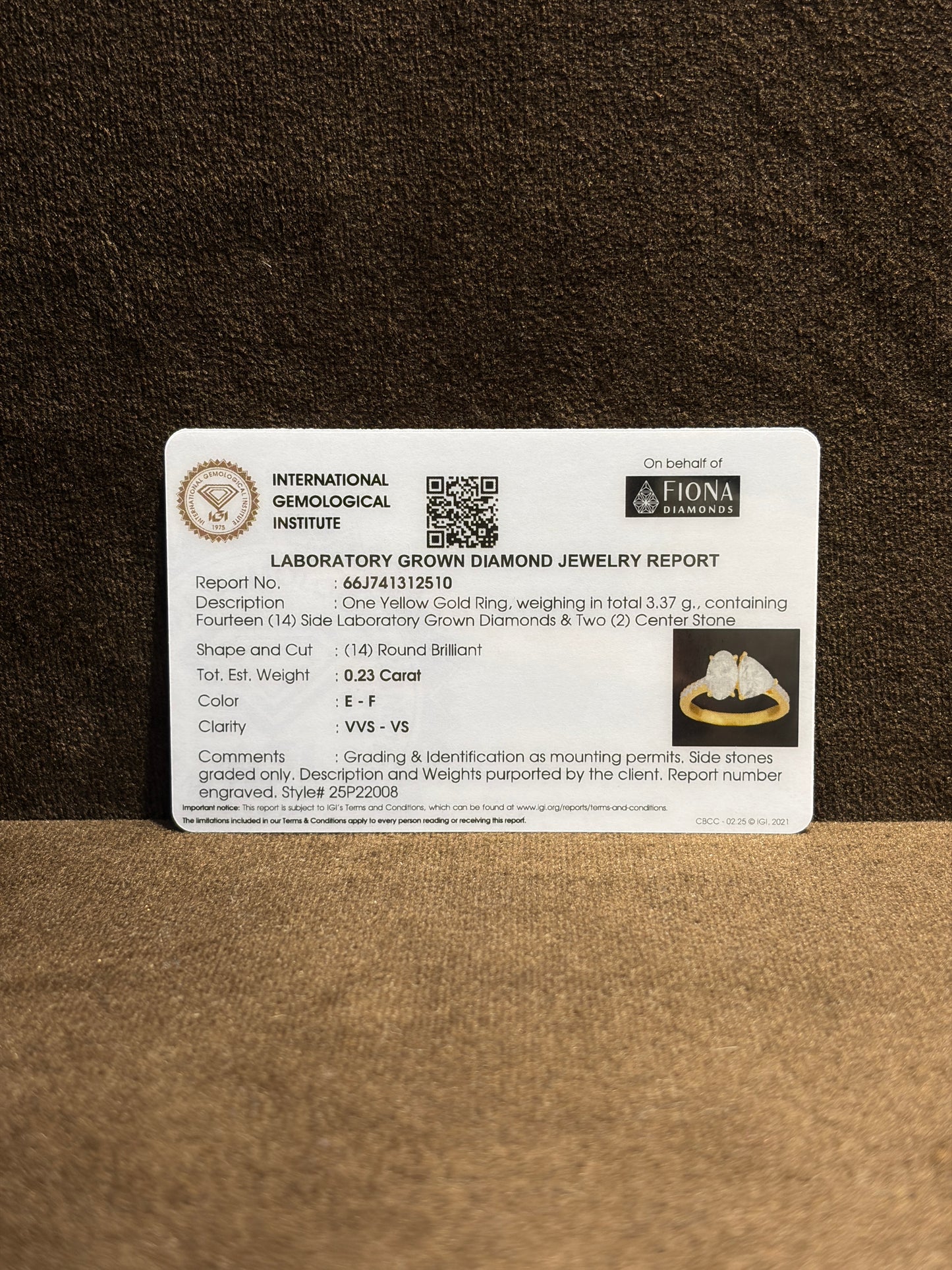 Tender Crest Lab Diamond Ring